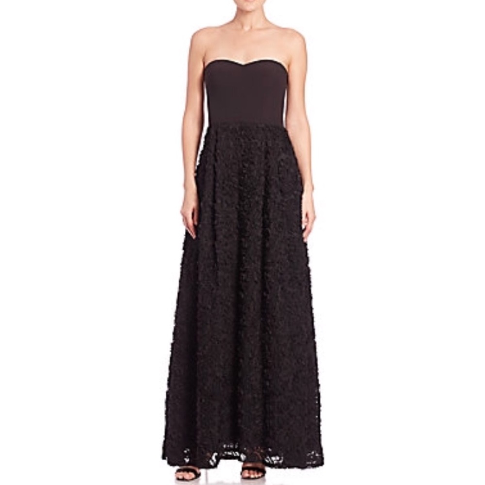 Max & Cleo strapless rose gown